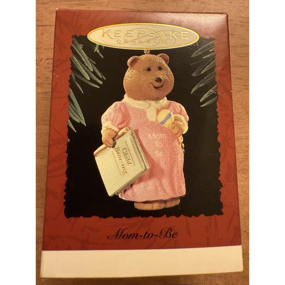 1995 Hallmark Keepsake Mom to Be Commemorative Dated Ornament ‎ EUC